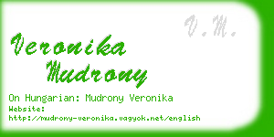 veronika mudrony business card